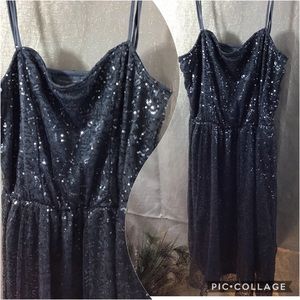 Silver lace dress . Junior size small .